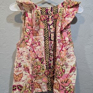 Free People Floral Adorable Blouse